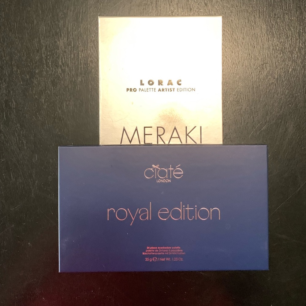 Lorac and Ciate London eyeshadow palettes